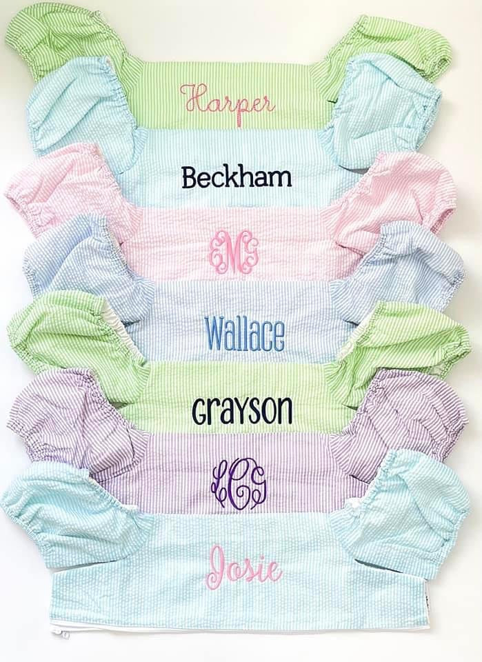 Personalized Puddle Jumper Cover (Cover Only)
Custom Seersucker Monogram Float Cover